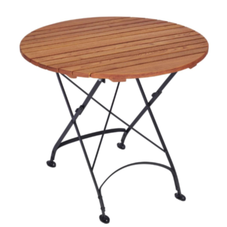 Terras Round Wooden Outdoor Folding Cafe Bistro Table