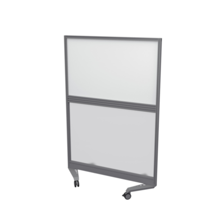 Whiteboard Single Tool Tray Mobile Task Screen - Acrylic 