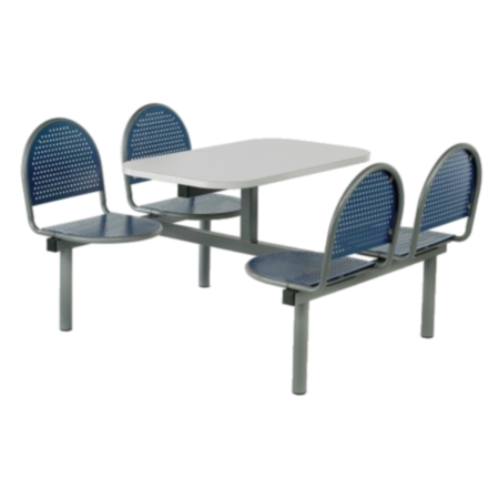 Toledo 6 Seater Fast Food Seating Unit with Both Sides Accessible 