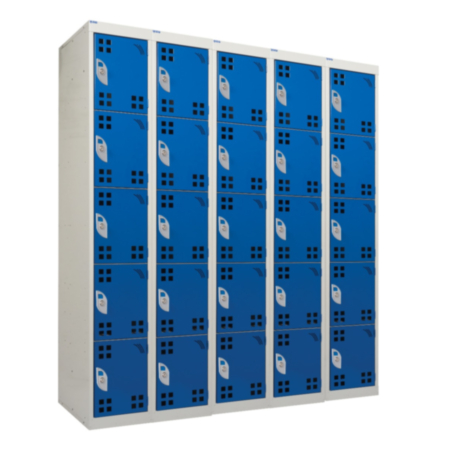Perforated Charging Lockers With Standard Plug