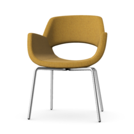 Fielder Reception Chair with 4 Metal Legs