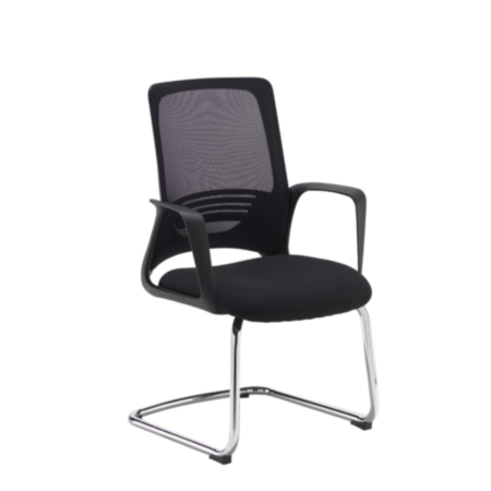 Toto Black Mesh Office Visitors Chair With Cantilever Frame