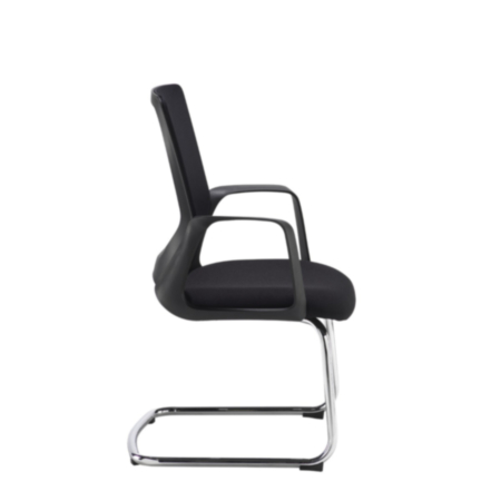 Toto Black Mesh Office Visitors Chair With Cantilever Frame