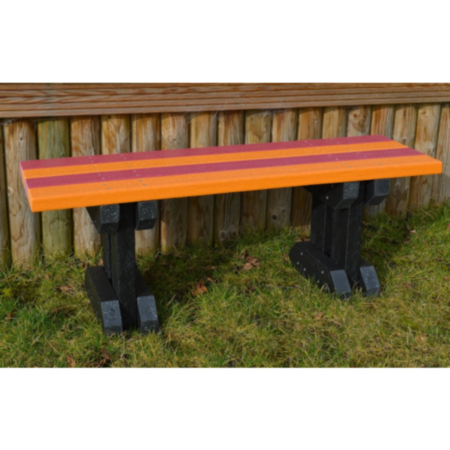 Toucan Primary School Trestle Style Recycled Plastic Outdoor Bench