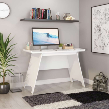 Towson Curved Trestle White Home Office Desk
