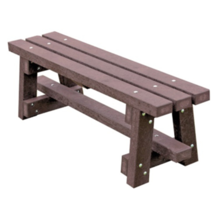 Trail Recycled Plastic Outdoor Backless Street Furniture Bench