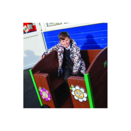 Outdoor Recycled Plastic Train Seating Carriage
