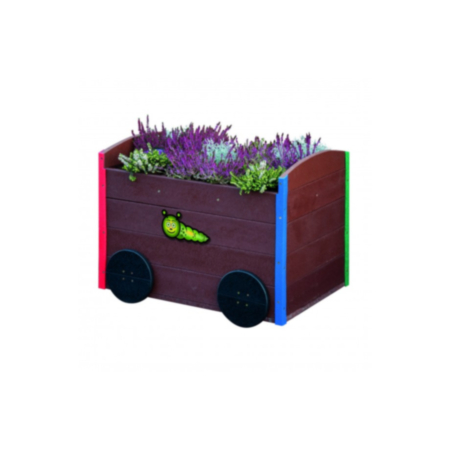 Outdoor Recycled Plastic Playground Train Planter Carriage