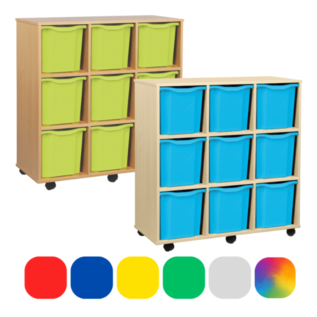 Monarch Mobile Classroom Storage Unit with 9 Quad Trays