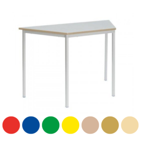Premium Fully Welded Trapezoidal  Classroom Table, MDF Edge 