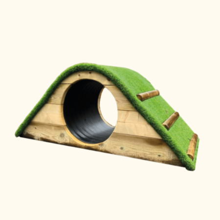 Outdoor Wooden Playground Play Tunnel