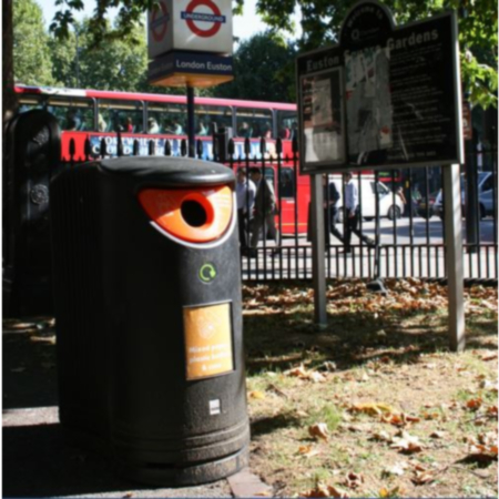 Outdoor TwinBin Combi Litter &amp; Recycling Bin for Public Spaces