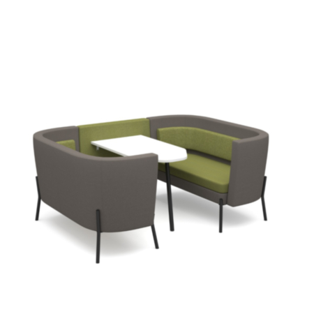 Tilly 4 Seater Low Back Breakout Meeting Pod with Table 