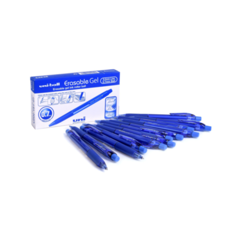 Uni-Ball Eras Gel Clicker Blu Pack 12