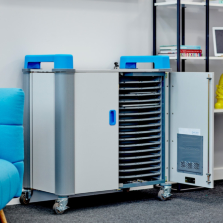 LapCabby 32H Laptop Storage &amp; Charging Trolley- Blue