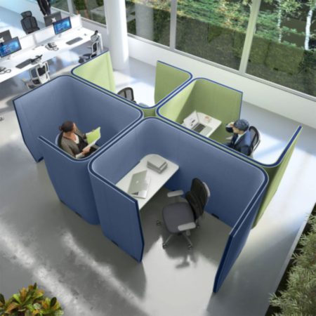 Priva Rectangular Left Hand Workstation Pod W1200 x H1500 x D1800mm