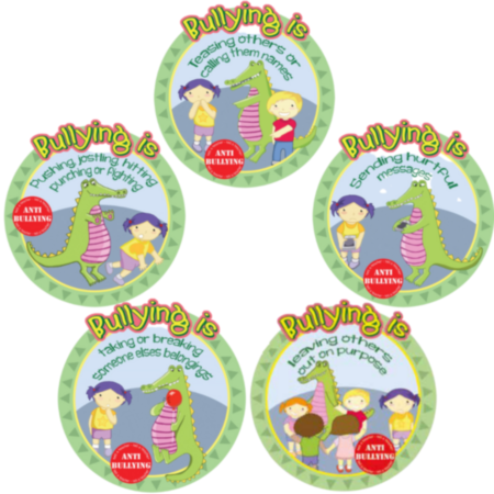 Primary School Indoor or Outdoor PSHE  Illustrated Anti-Bullying Signs - Set of 5