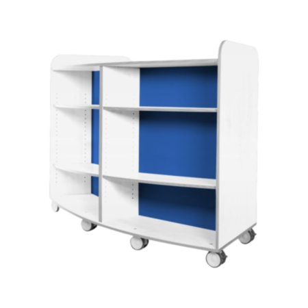 Kubbyclass 1250mm High Polar Curved Library Bookcase