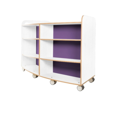 Kubbyclass 750mm High Curved Polar Library Bookcase