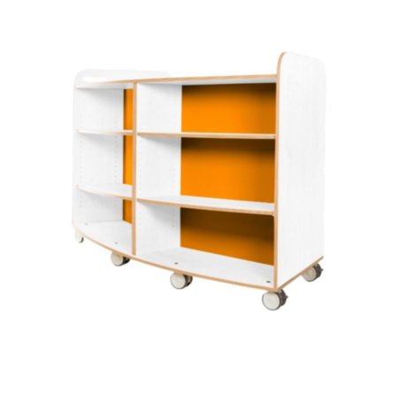 Kubbyclass 750mm High Curved Polar Library Bookcase