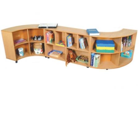 Early Years Curved Outwards Library Bookcase