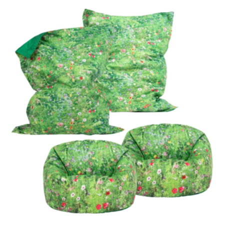Children&#039;s Summer Meadow Bean Bag, Floor Cushion Bundle 