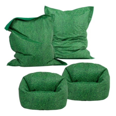 Children&#039;s Spring Grass Bean Bag, Floor Cushion Bundle