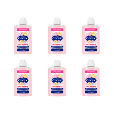 Carex Love Hearts Hand Gel 6 X 300ml