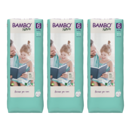 Bambo Nature Nappies Xl+ Tb Size 6  Pack 3