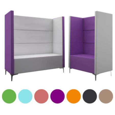 Converse 2 Seat Booth with Back and Sides
