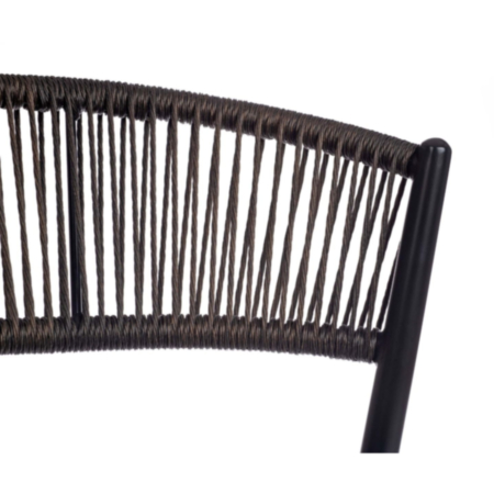 Vienna Black Resin Weave Outdoor Side Chair