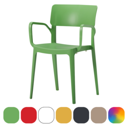 Vivo Polypropylene Cafe Bistro Arm Chair