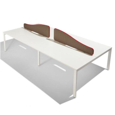 Softline Fabric Mounted Wave Desk Screen