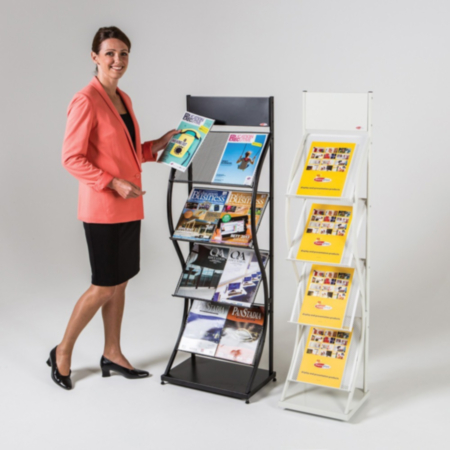 Wave Wider Freestanding Leaflet Dispenser