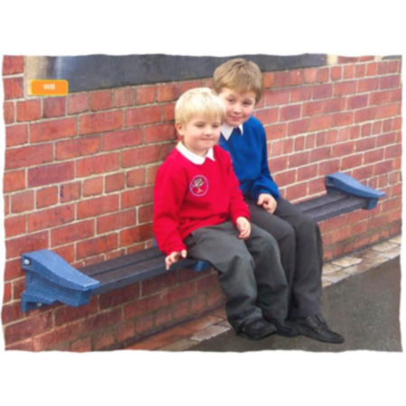Recycled Plastic Wall Mounted Playground Bench Seat