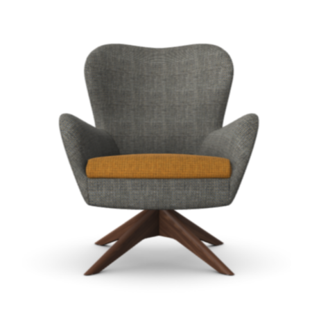 Rubi Reception Lounge Chair with Four Wooden Legs