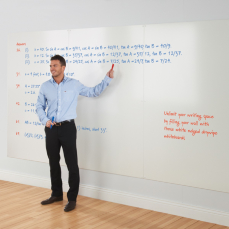WriteOn Non-Magnetic Whiteboard wall