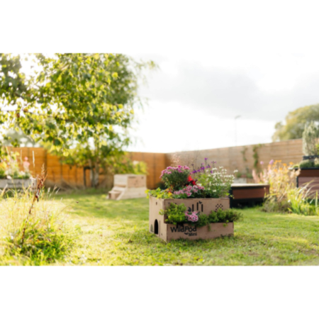 BioScapes WildPod Mini Outdoor Wooden Planter with Wildlife Habitats