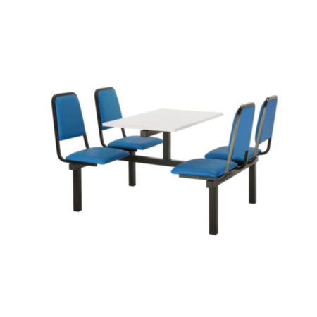 Chester Fast Food Upholstered 6 Seater Canteen Unit- with 1 Side Accessible 