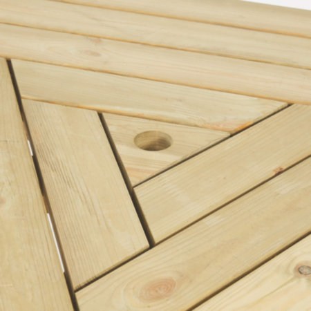 Winer Diner Triangular Wooden Picnic Table - 6 Seater